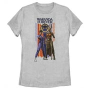 Women's Black Panther: Wakanda Forever Shuri and Okoye Movie Logo Graphic Tee Athletic Heather